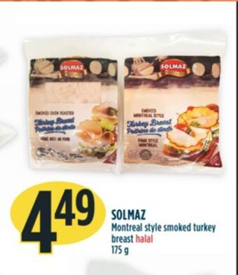 Marché Adonis Solmaz montreal style smoked turkey breast halal offer