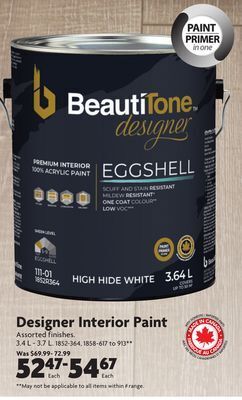 Home Hardware Designer interior paint offer