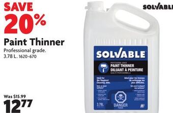 Home Hardware Paint thinner offer