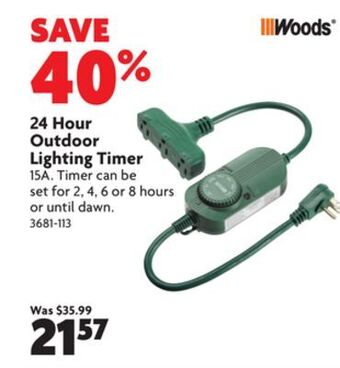 Home Hardware 24 hour outdoor lighting timer offer