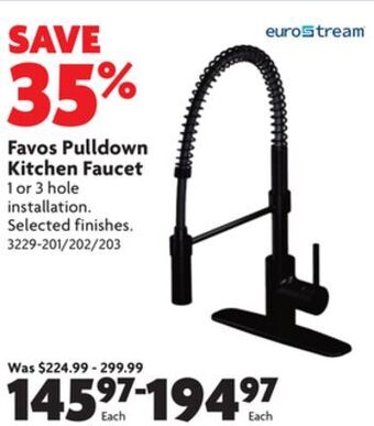 Home Hardware Favos pulldown kitchen faucet offer