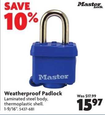 Home Hardware Weatherproof padlock offer