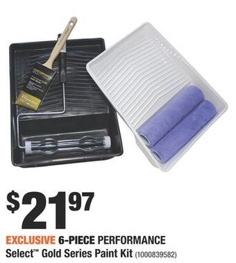 Home Depot 6-piece performance select™ gold series paint kit offer