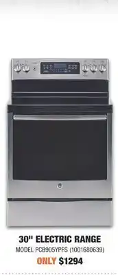 Home Depot Ge 30" electric range offer
