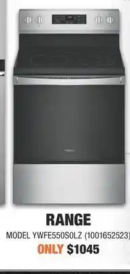 Home Depot Whirlpool range offer