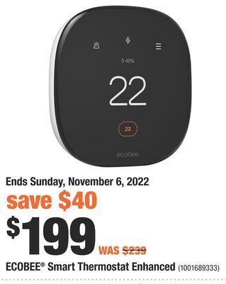 Home Depot Ecobee® smart thermostat enhanced offer
