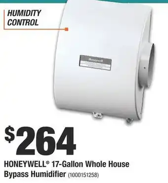 Honeywell® 17-gallon whole house bypass humidifier