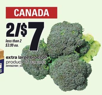 Zehrs Markets Extra large broccoli offer