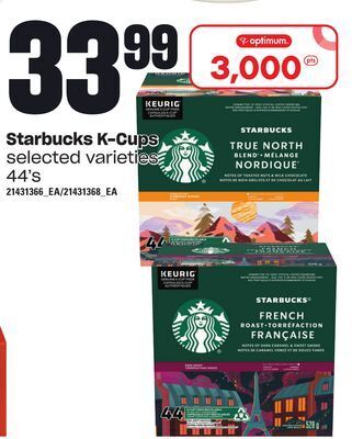 Zehrs Markets Starbucks k-cups, 44's offer