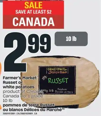 Valu-mart Pommes de terre russet ou blancs délices du marchémcmc offer