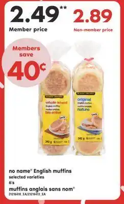 Valu-mart Muffins anglais sans nom 6's offer
