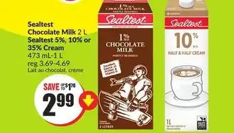 FreshCo Sealtest chocolate milk 2 l sealtest 5% 10% or 35% cream 473 ml 1 ml offer