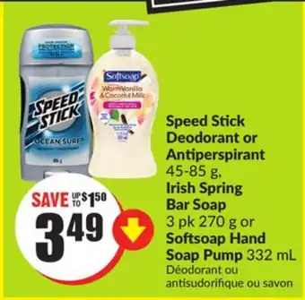 FreshCo Speed stick deodorant or antiperspirant 45-80 g offer