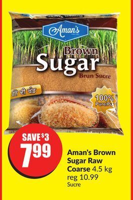 FreshCo Aman's brown sugar raw coarse 4.5 kg offer