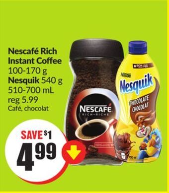 FreshCo Nescafe rich instant coffee 100-170 g offer