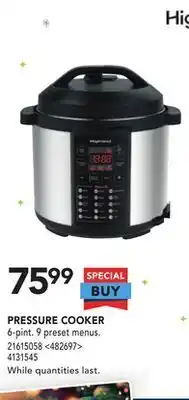 RONA Highland pressure cooker offer