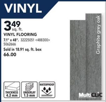 RONA Vinyl flooring 7.1" x 48" offer