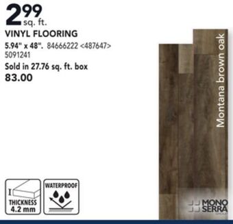 RONA Mono serra vinyl flooring 5.94" x 48" offer