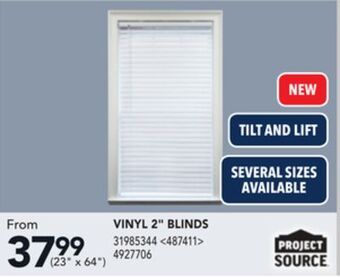RONA Project source vinyl 2" blinds 23" x 64" offer