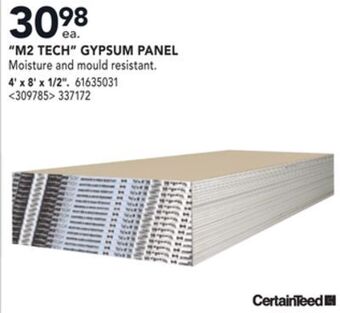 RONA Certainteed "m2 tech" gypsum panel 4' x 8' x 1/2" offer