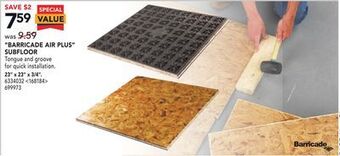 RONA Barricade "barricade air plus" subfloor 23" x 23" x 3/4" offer