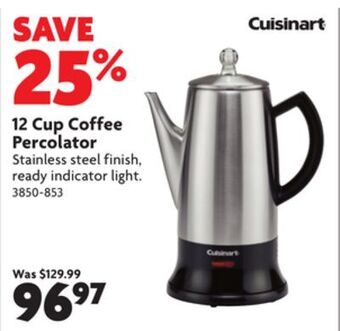 Home Hardware 12 cup coffee percolator offer