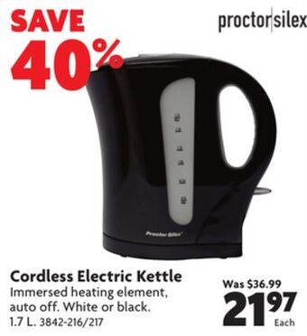 Home Hardware Cordless electric kettle offer