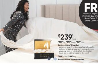 Sleep Country Bamboo nights sheet set offer