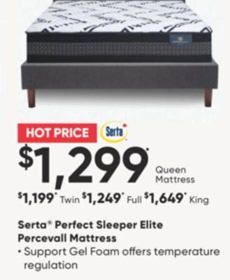 Sleep Country Serta perfect sleeper elite percevall mattress offer
