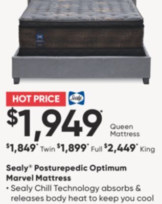 Sleep Country Sealy® posturepedic optimum marvel mattress offer