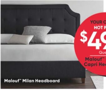 Sleep Country Malouf milan headboard offer