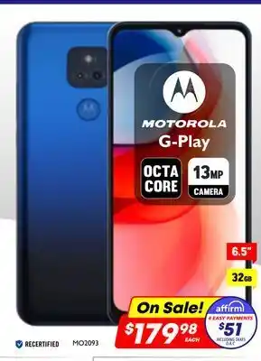 Factory Direct Motorola g 6.5" 32gb g-play offer