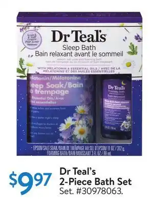 Walmart Dr teal's 2- piece bath set offer