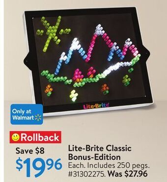 Walmart Lite-brite classic bonus-edition offer