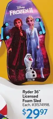Walmart Ryder 36" licensed foam sled offer