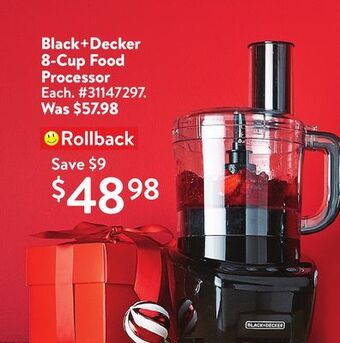 Walmart Black+decker 8-cup food processor offer