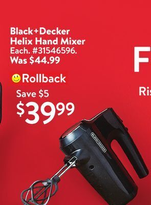 Walmart Black+decker helix hand mixer offer