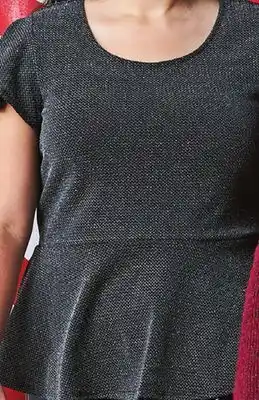 Walmart George lurex plus top with peplum or with metal buckle offer