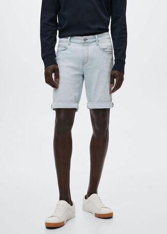 Mango Slim-fit denim bermuda shorts offer