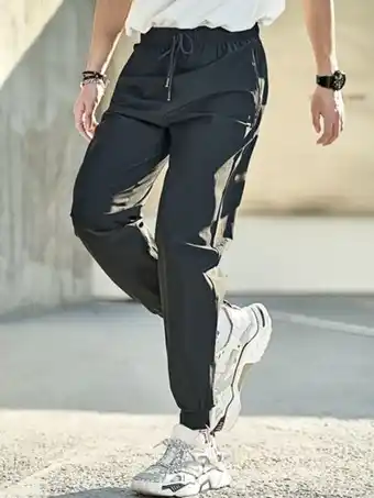 SheIn Men zip pocket drawstring waist sweatpants offer