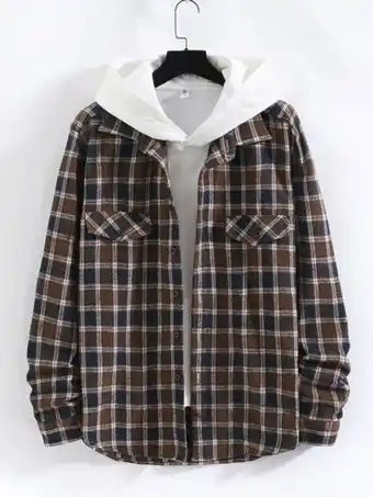 SheIn Men plaid coat without hoodie offer