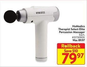 Walmart Homedics therapist select elite percussion massager offer
