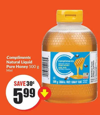 FreshCo Compliments natural liquid pure honey offer