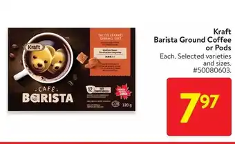 Walmart Kraft barista ground coffee or pods offer