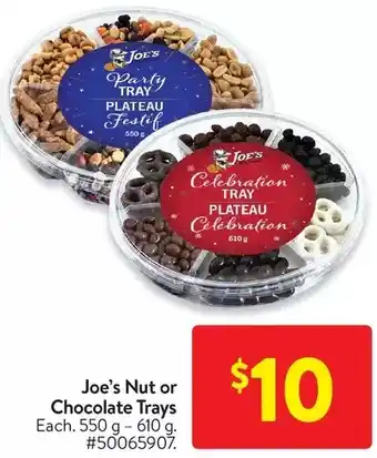 Walmart Joe's nut or chocolate trays offer