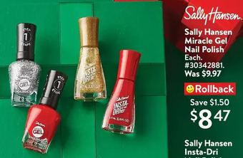 Walmart Sally hansen miracle gel nail polish offer