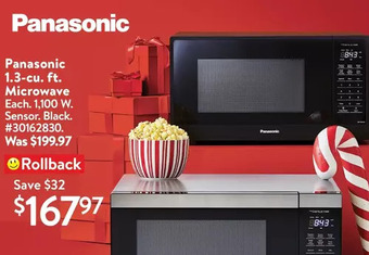 Walmart Panasonic 1.3-cu. ft. microwave offer