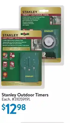 Walmart Stanley outdoor timers offer