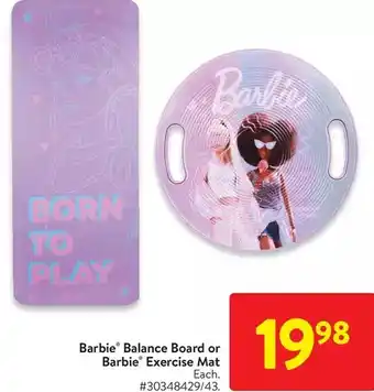 Walmart Barbie balance board or barbie exercise mat offer