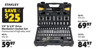 Home Hardware 1/4" & 3/8" drive mechanic's socket set 40 pc. | 60 pc. | 123 pc. offer